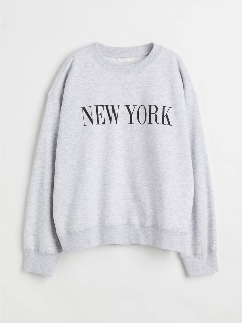 H&M| Light Heathered Grey 'NEW YORK' Casual Comfy Crewneck Sweatshirt Sz S
